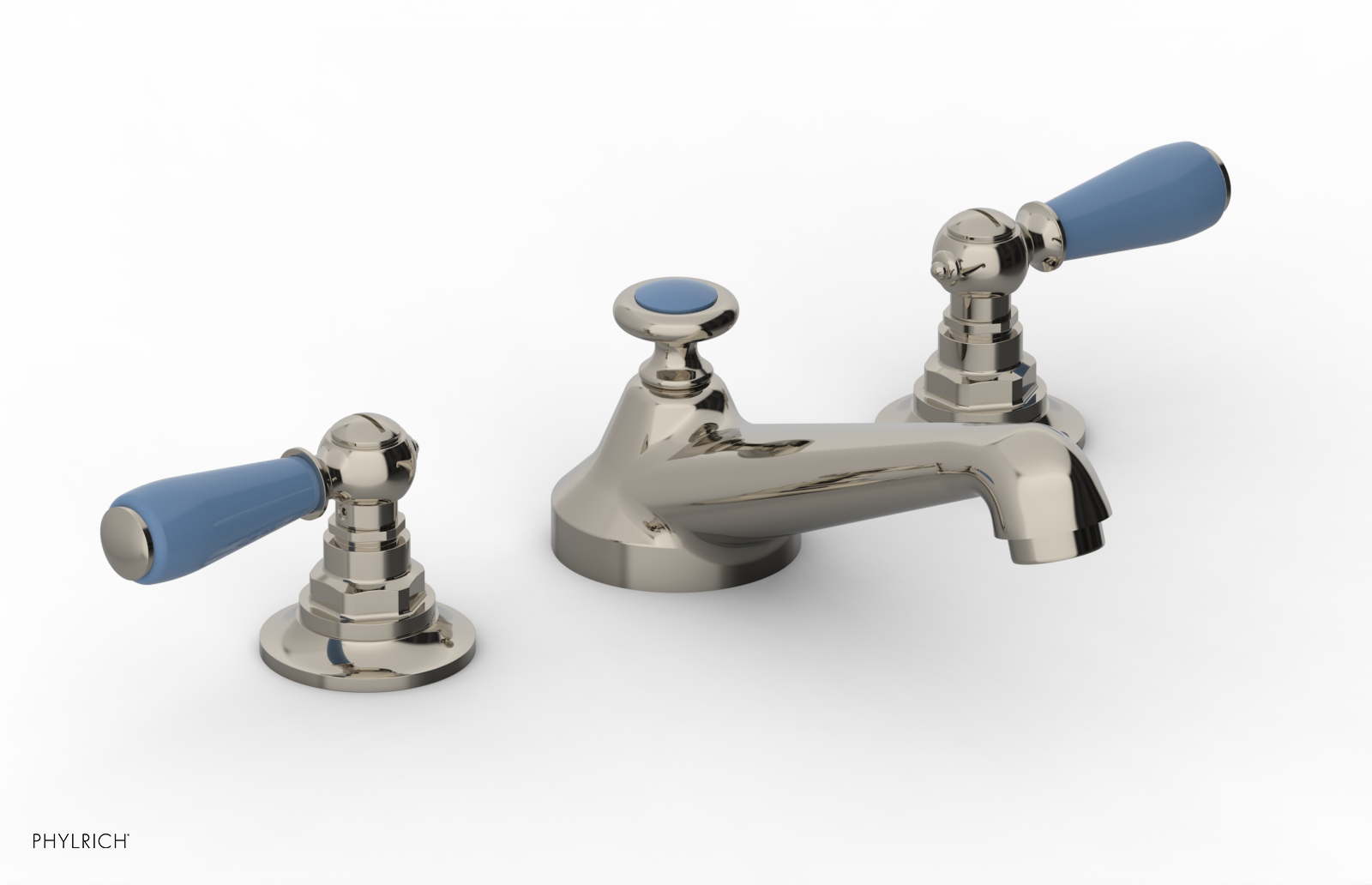 Phylrich Jamestown Low Spout Widespread Faucet with Lever Handle