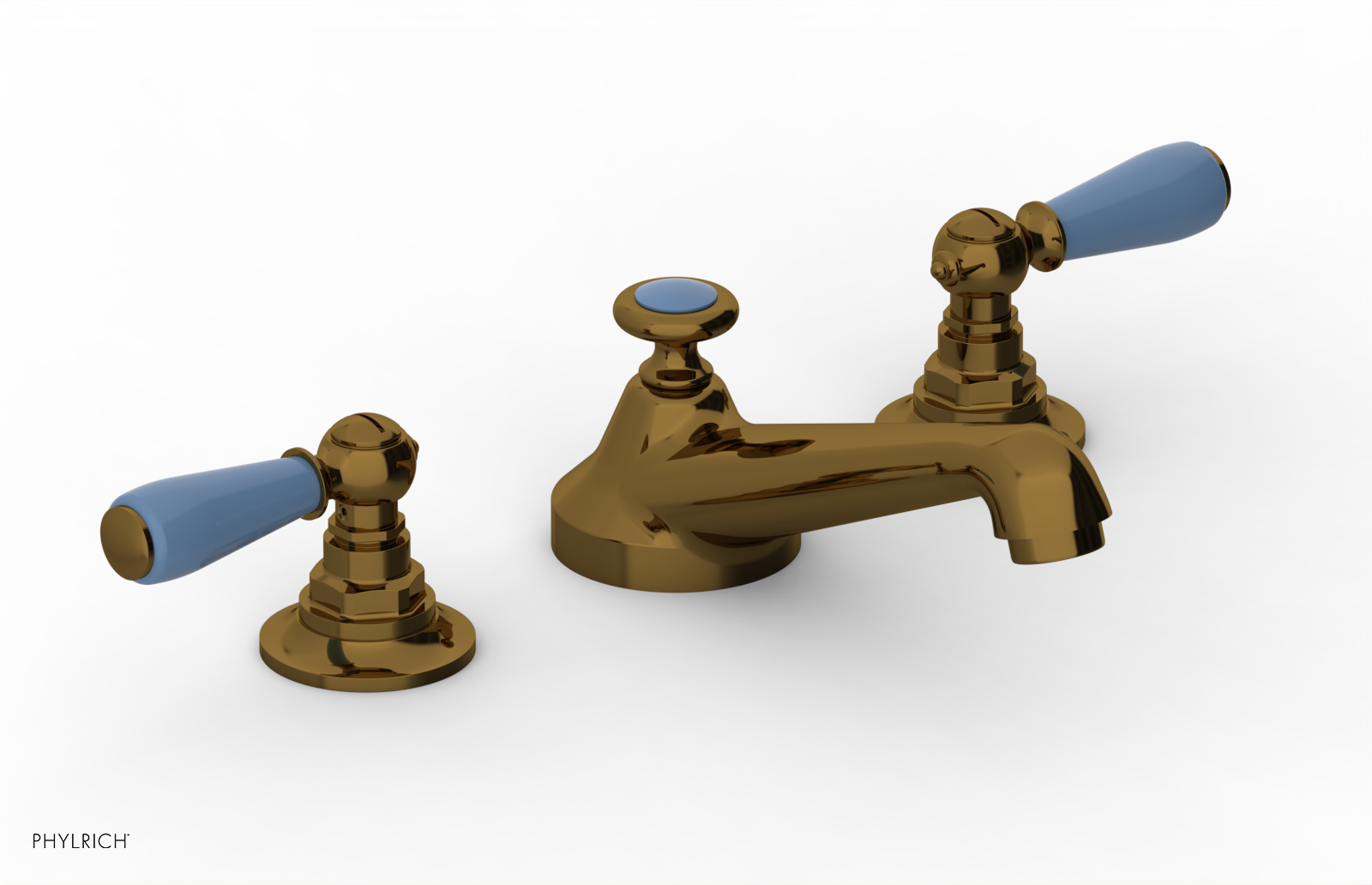 Phylrich Jamestown Low Spout Widespread Faucet with Lever Handle