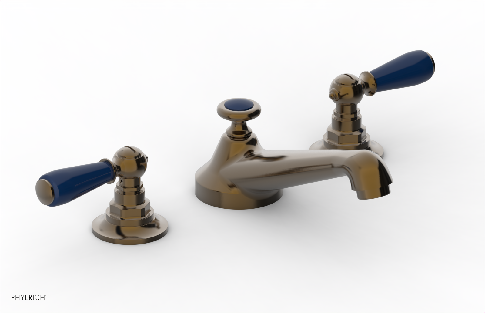 Phylrich Jamestown Low Spout Widespread Faucet with Lever Handle