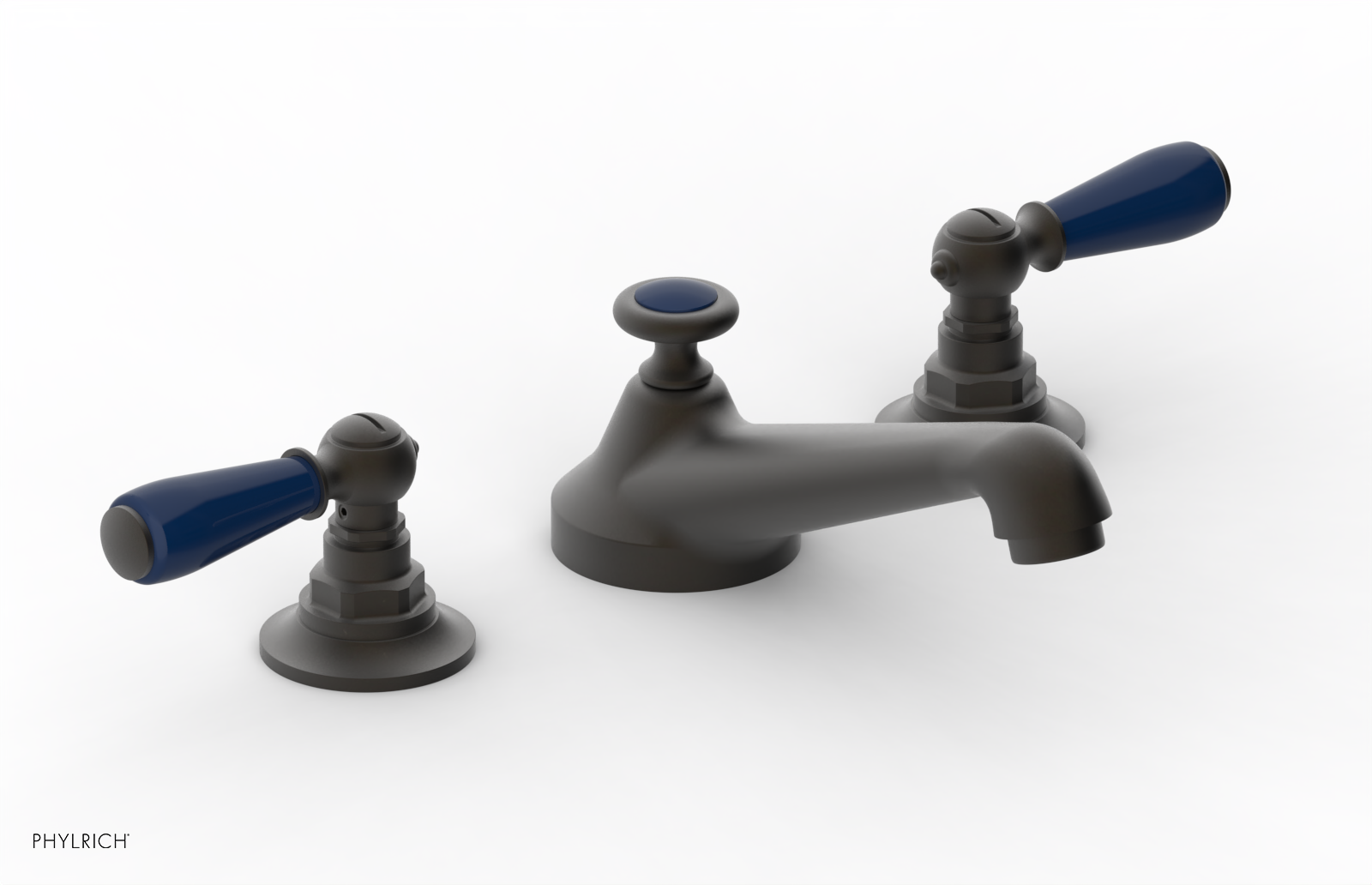 Phylrich Jamestown Low Spout Widespread Faucet with Lever Handle