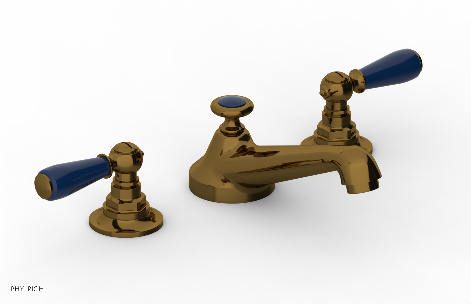 Phylrich Jamestown Low Spout Widespread Faucet with Lever Handle