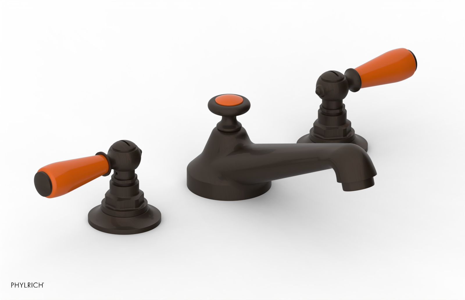 Phylrich Jamestown Low Spout Widespread Faucet with Lever Handle