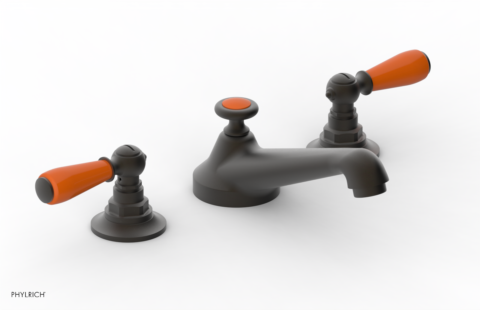 Phylrich Jamestown Low Spout Widespread Faucet with Lever Handle