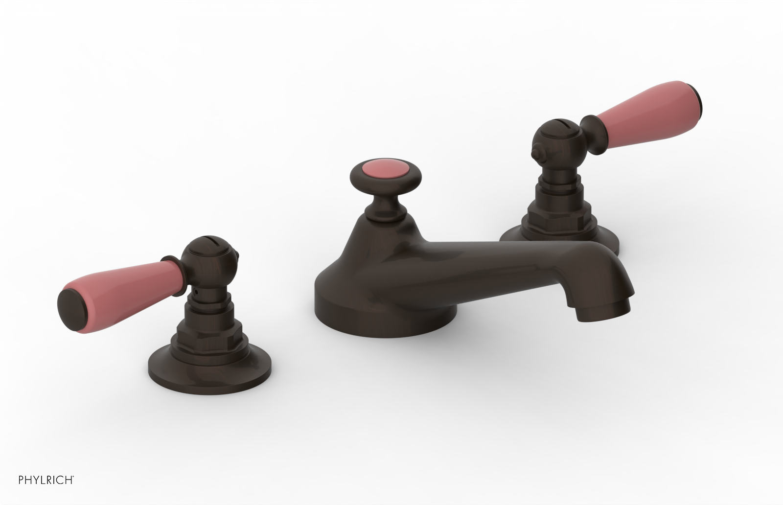 Phylrich Jamestown Low Spout Widespread Faucet with Lever Handle