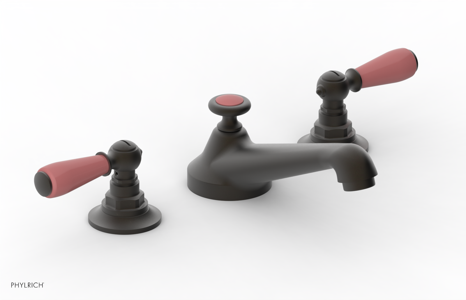 Phylrich Jamestown Low Spout Widespread Faucet with Lever Handle