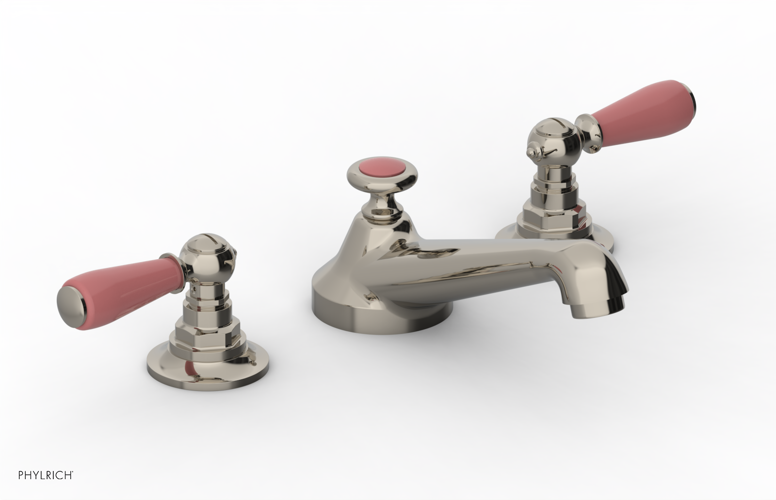 Phylrich Jamestown Low Spout Widespread Faucet with Lever Handle