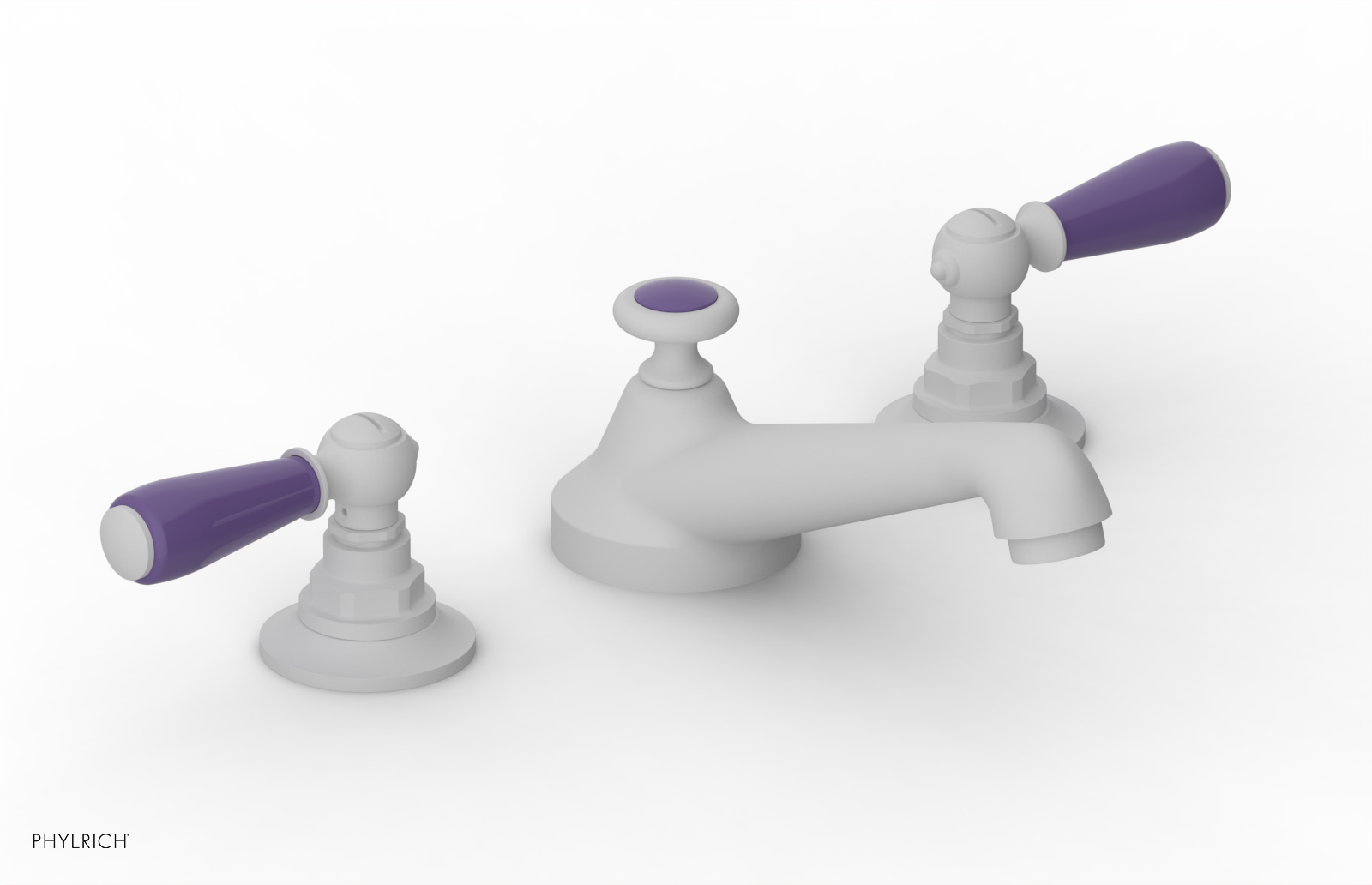 Phylrich Jamestown Low Spout Widespread Faucet with Lever Handle