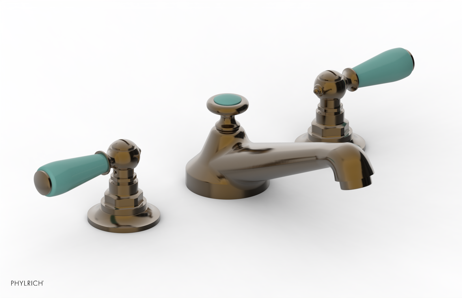 Phylrich Jamestown Low Spout Widespread Faucet with Lever Handle