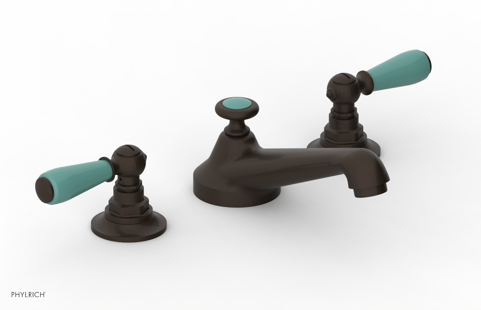 Phylrich Jamestown Low Spout Widespread Faucet with Lever Handle