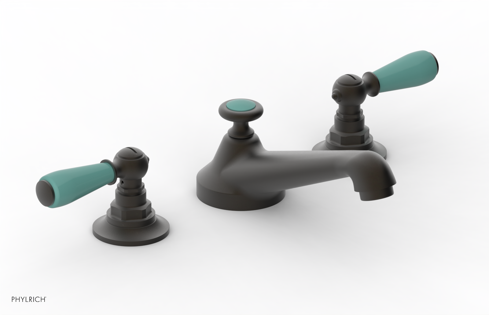 Phylrich Jamestown Low Spout Widespread Faucet with Lever Handle