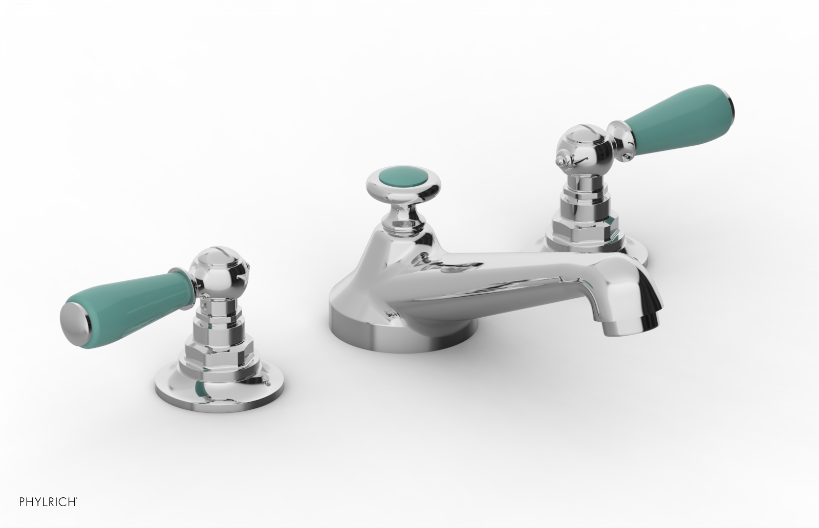 Phylrich Jamestown Low Spout Widespread Faucet with Lever Handle