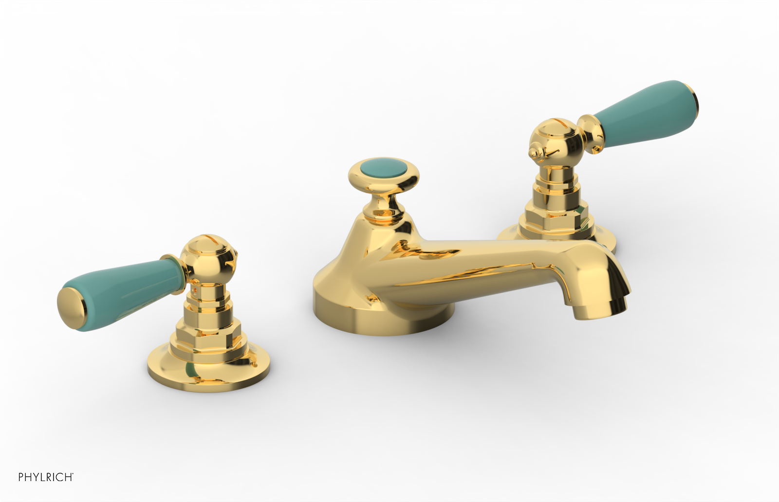 Phylrich Jamestown Low Spout Widespread Faucet with Lever Handle