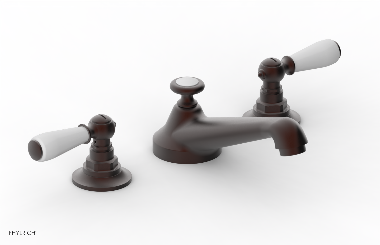 Phylrich Jamestown Low Spout Widespread Faucet with Lever Handle