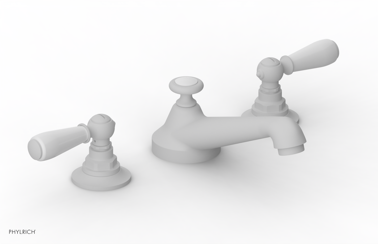 Phylrich Jamestown Low Spout Widespread Faucet with Lever Handle