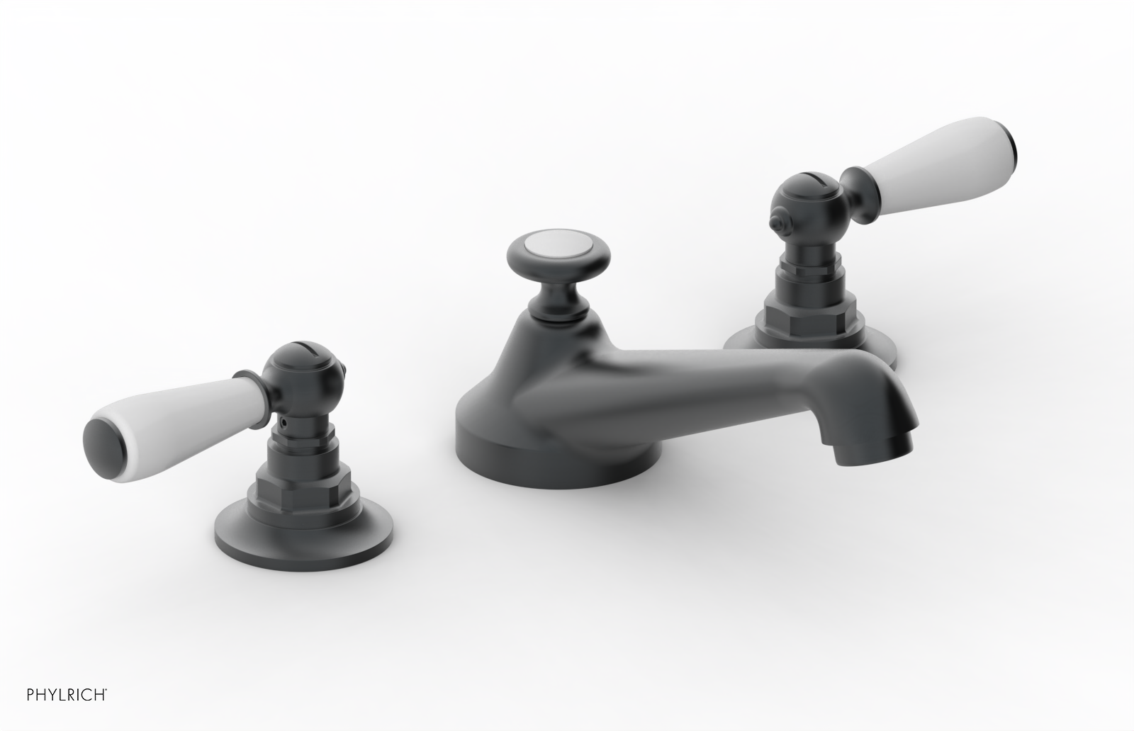 Phylrich Jamestown Low Spout Widespread Faucet with Lever Handle