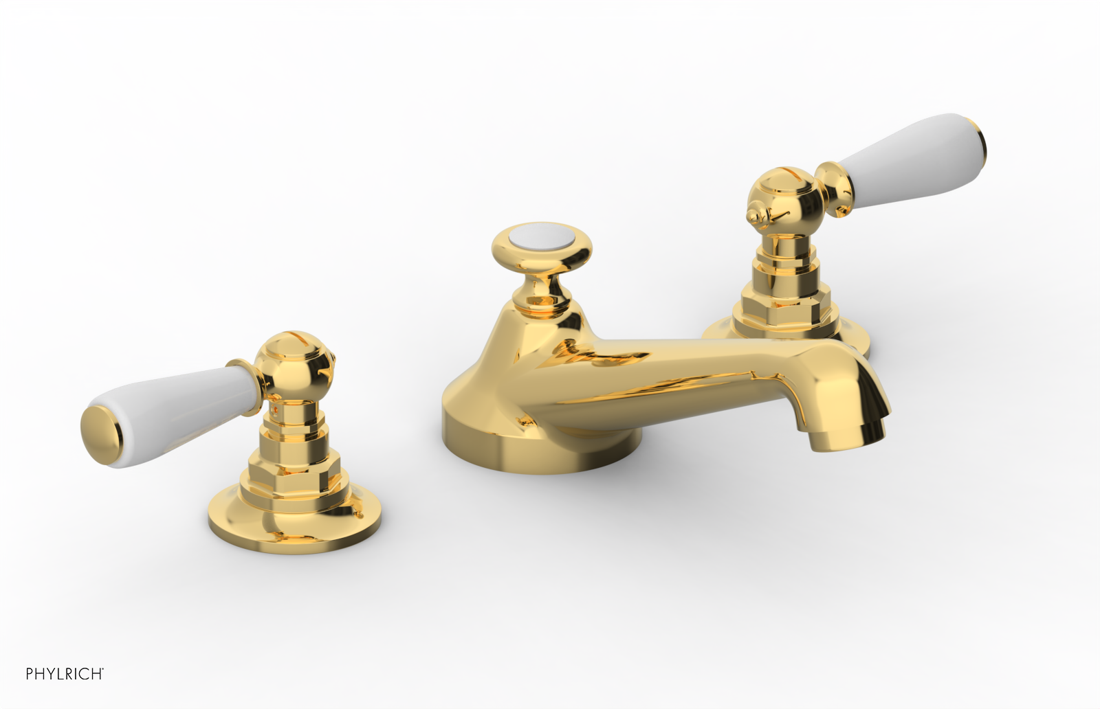 Phylrich Jamestown Low Spout Widespread Faucet with Lever Handle