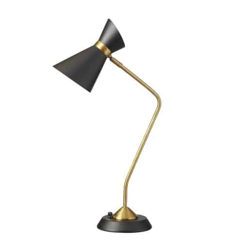 matte black and vintage bronze desk lamp