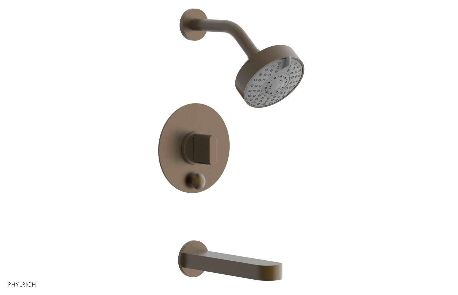 Phylrich ROND Pressure Balance Tub and Shower Set - Blade Handle