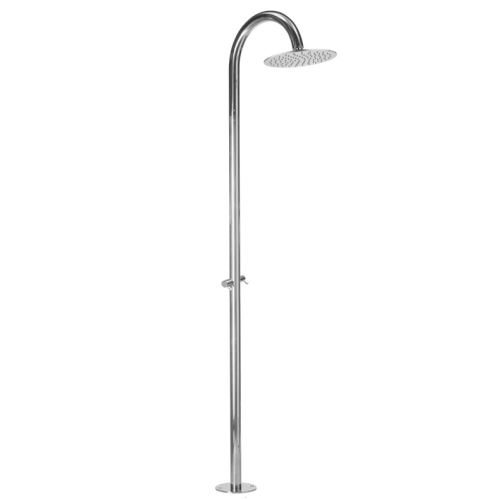 polished stainless shower column