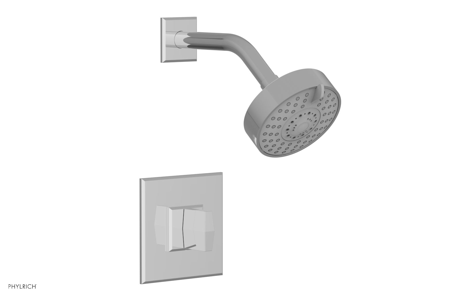 polished chrome shower set