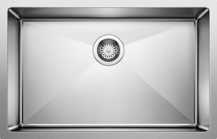 satin polish stainless steel sink