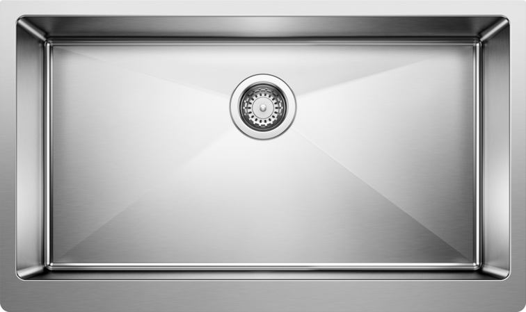 satin polish stainless steel sink