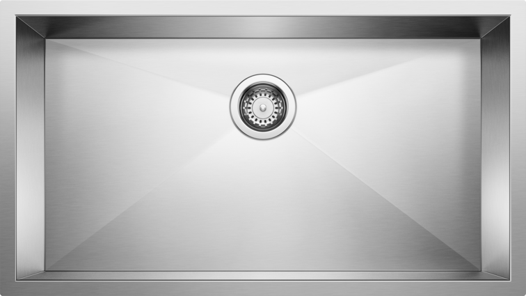 brushed stainless steel sink