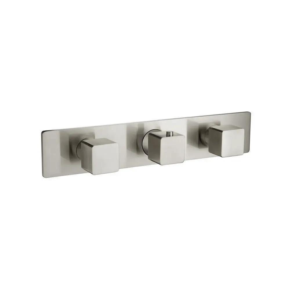 Flusso Serie 196 3/4" Horizontal Thermostatic Valve with 2 Volume Controls and Trim by Flusso