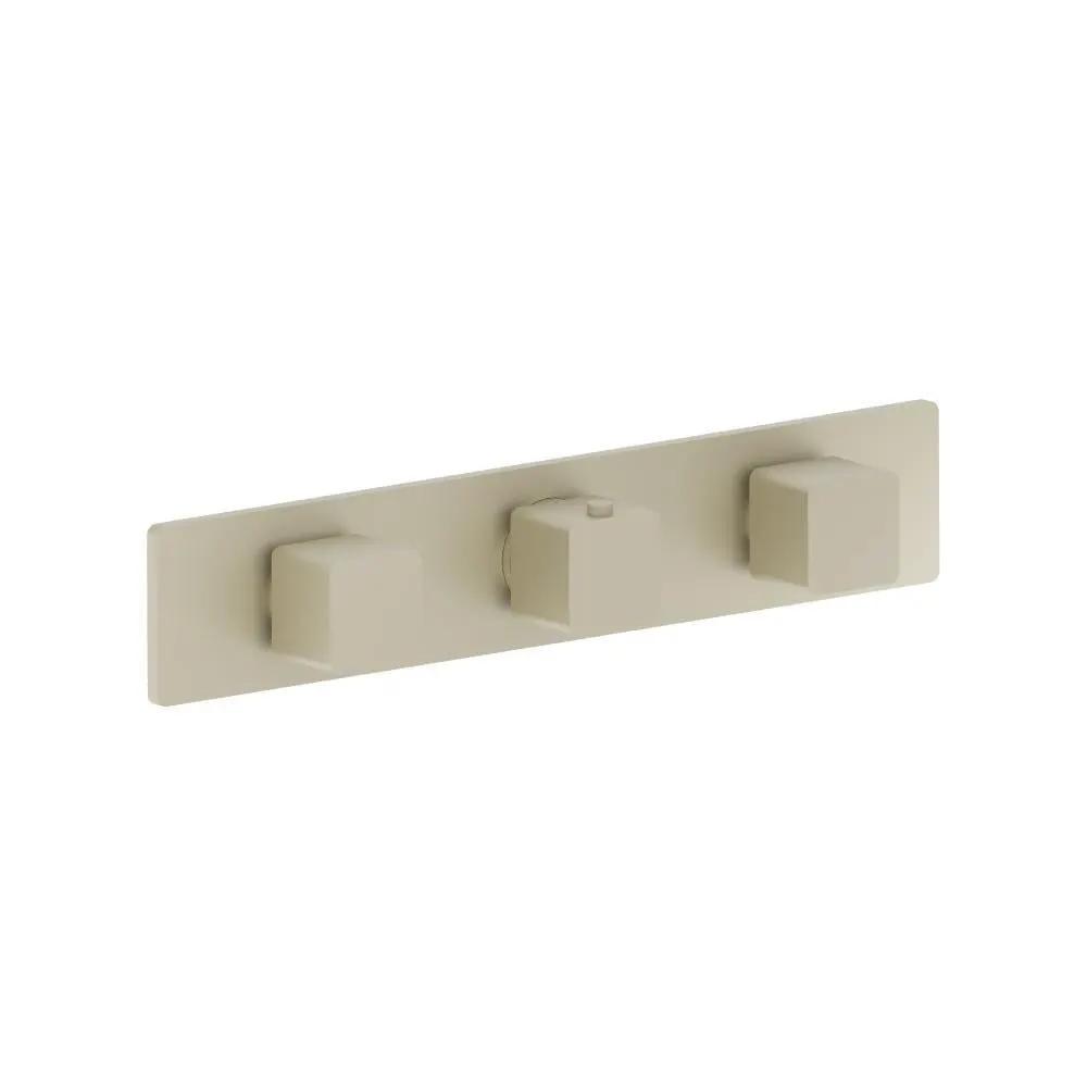 Flusso Serie 196 3/4" Horizontal Thermostatic Valve with 2 Volume Controls and Trim by Flusso