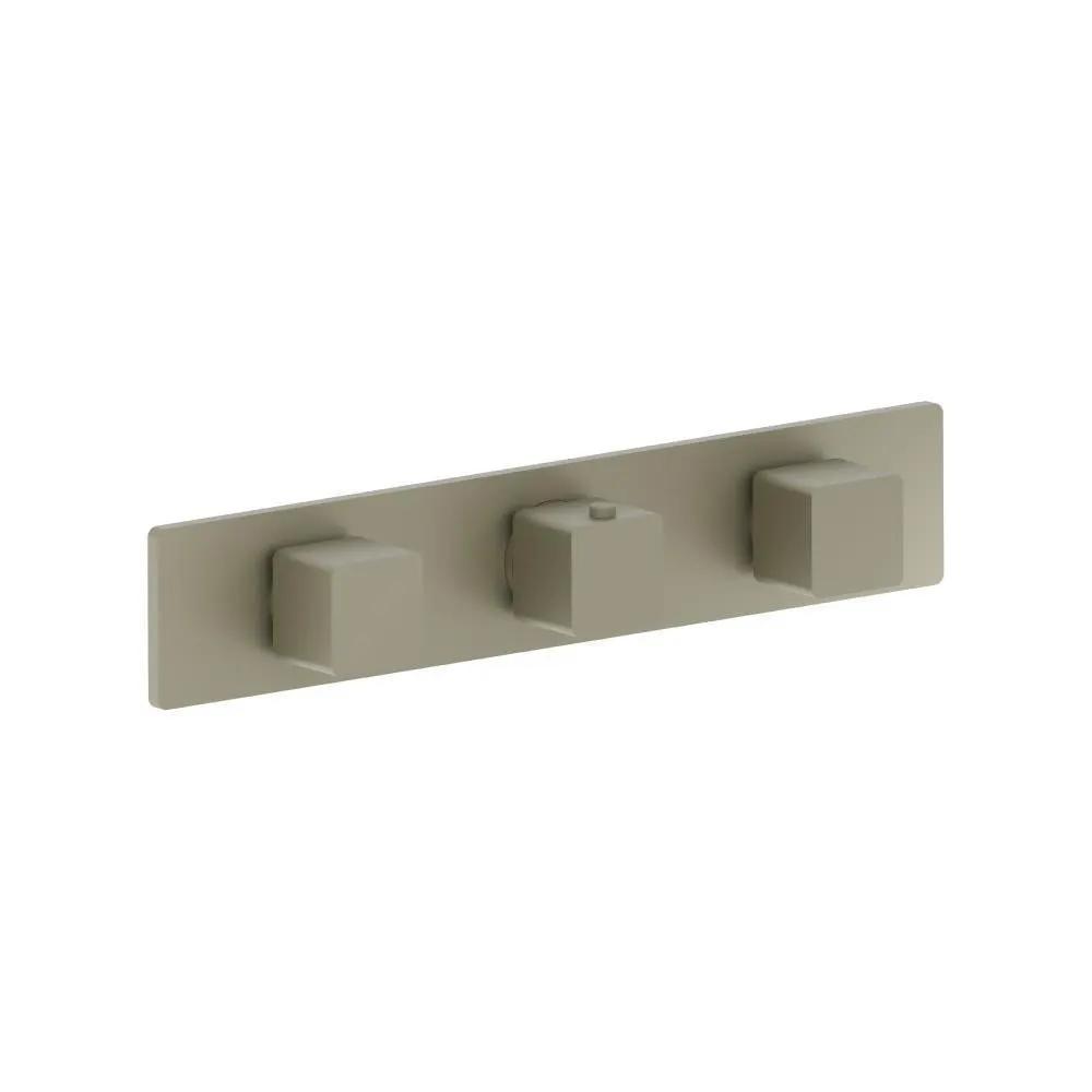 Flusso Serie 196 3/4" Horizontal Thermostatic Valve with 2 Volume Controls and Trim by Flusso