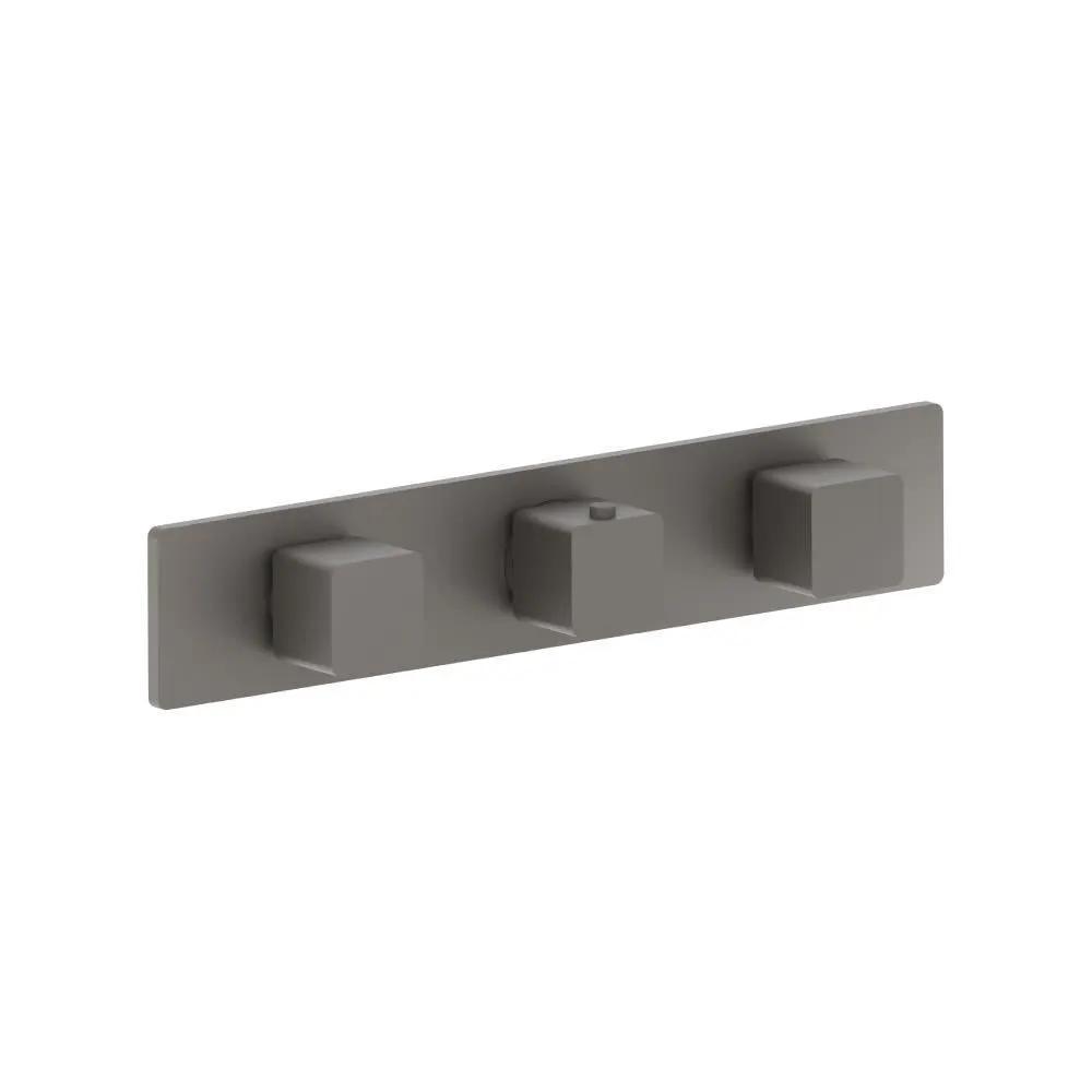 Flusso Serie 196 3/4" Horizontal Thermostatic Valve with 2 Volume Controls and Trim by Flusso