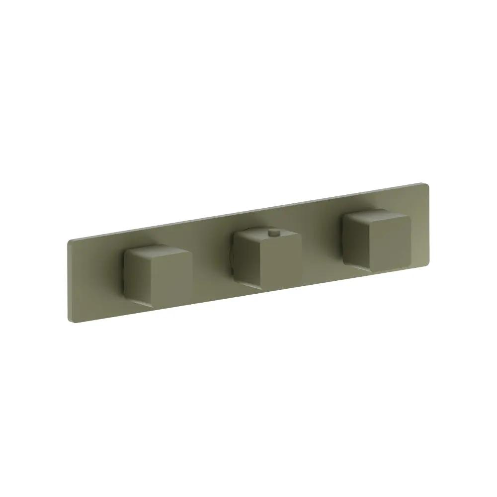 Flusso Serie 196 Trim for Horizontal Thermostatic Valve with 2 Volume Controls by Flusso