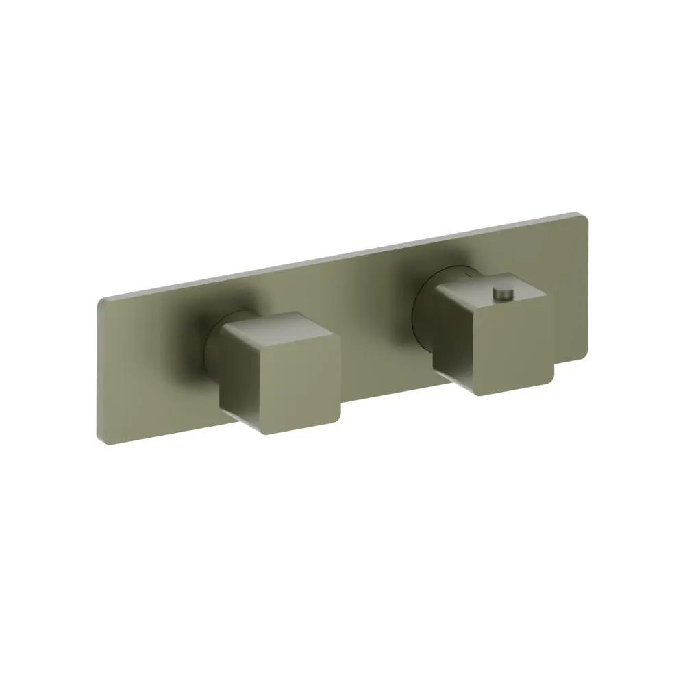 Flusso Serie 196 3/4" Horizontal Thermostatic Shower Valve and Trim - 2 Output by Flusso