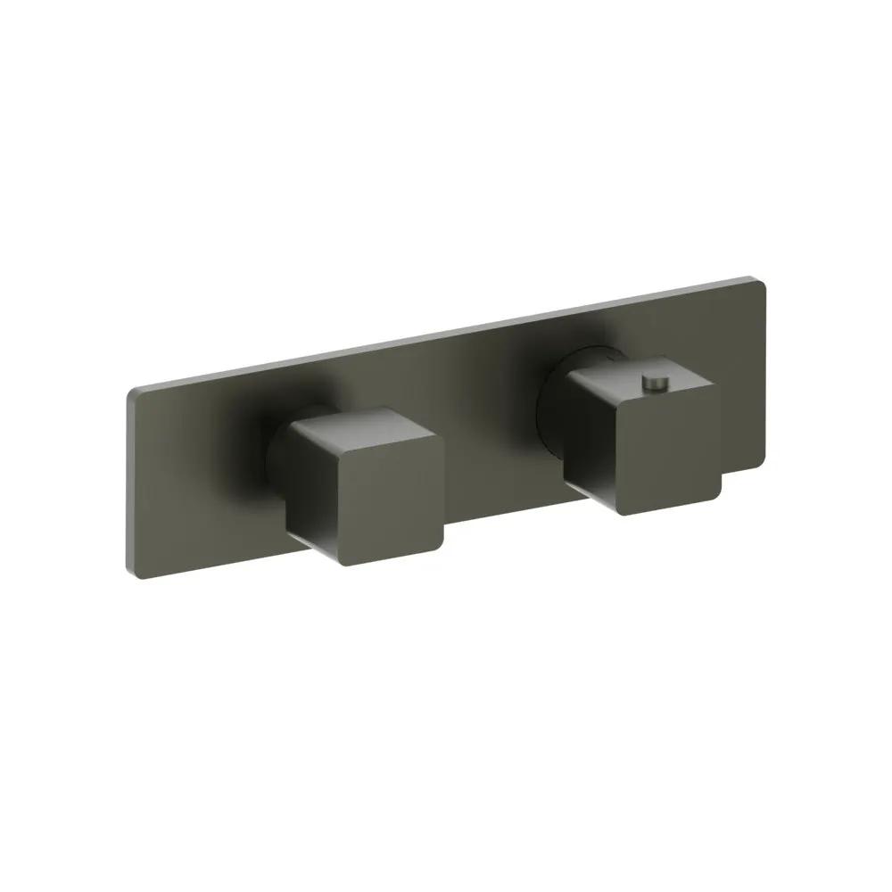 Flusso Serie 196 3/4" Horizontal Thermostatic Shower Valve and Trim - 2 Output by Flusso