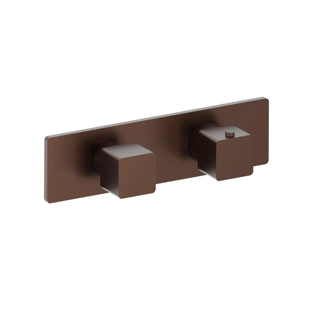 Flusso Serie 196 3/4" Horizontal Thermostatic Shower Valve and Trim - 2 Output by Flusso
