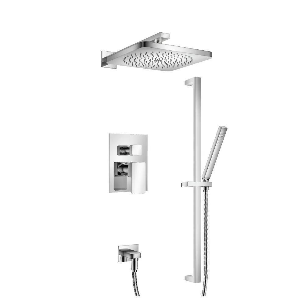 chrome shower set