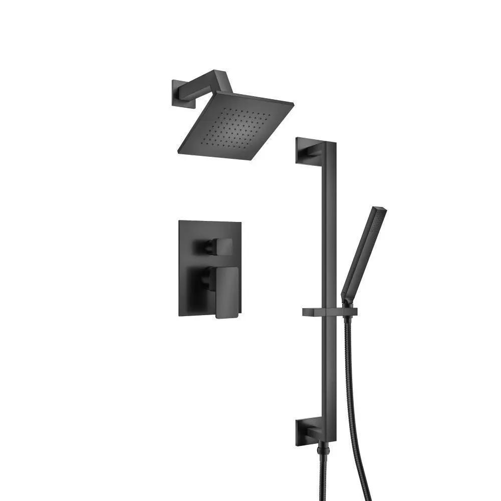 Flusso Serie 196 Two Output Shower Set with Shower Head, Hand Held and Slide Bar by Flusso