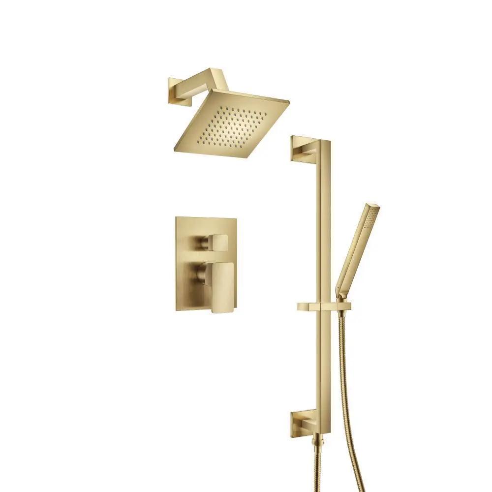 Flusso Serie 196 Two Output Shower Set with Shower Head, Hand Held and Slide Bar by Flusso