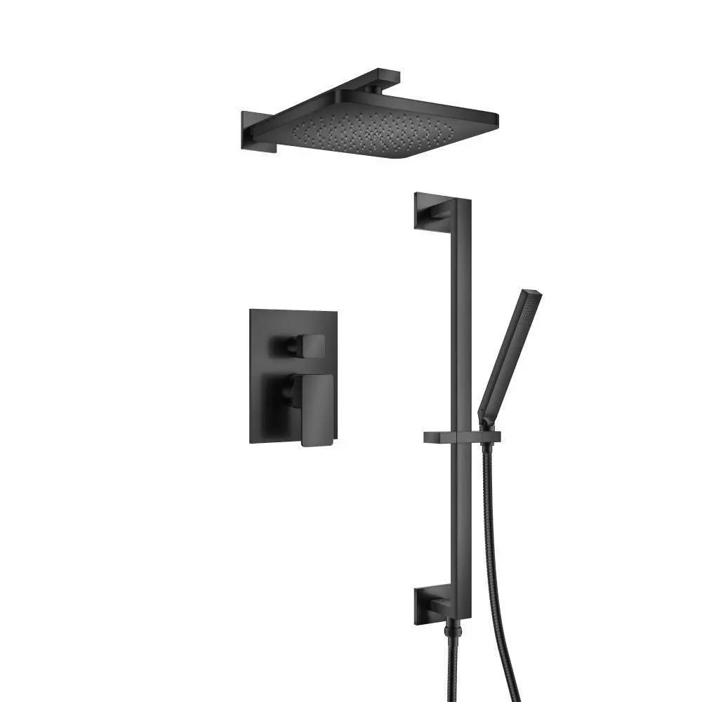 Flusso Serie 196 Two Output Shower Set with Shower Head, Hand Held and Slide Bar by Flusso