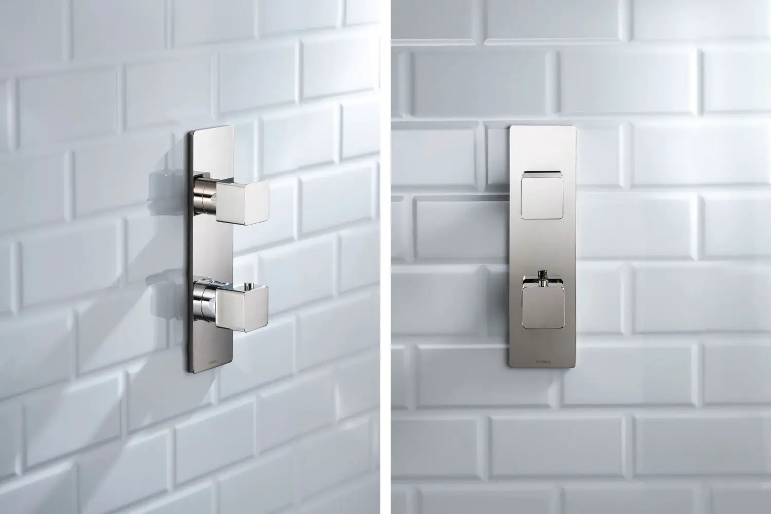 chrome shower valve