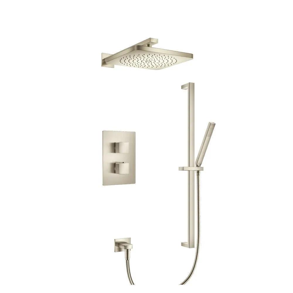 Flusso Serie 196 Two Output Shower Set with Shower Head, Hand Held and Slide Bar by Flusso