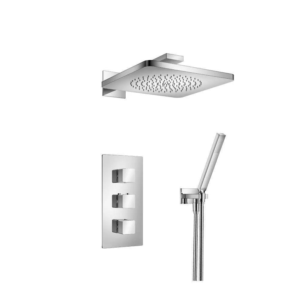 chrome shower set