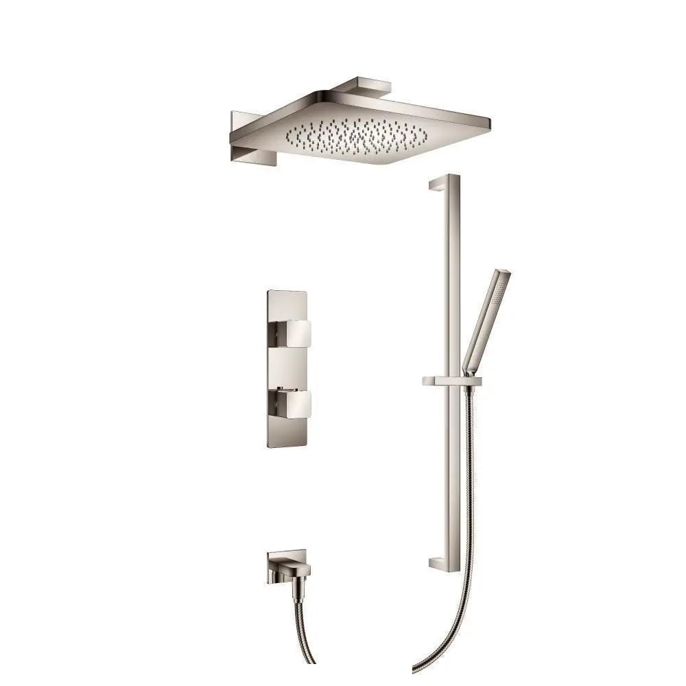 Flusso Serie 196 Two Output Shower Set with Shower Head, Hand Held and Slide Bar by Flusso