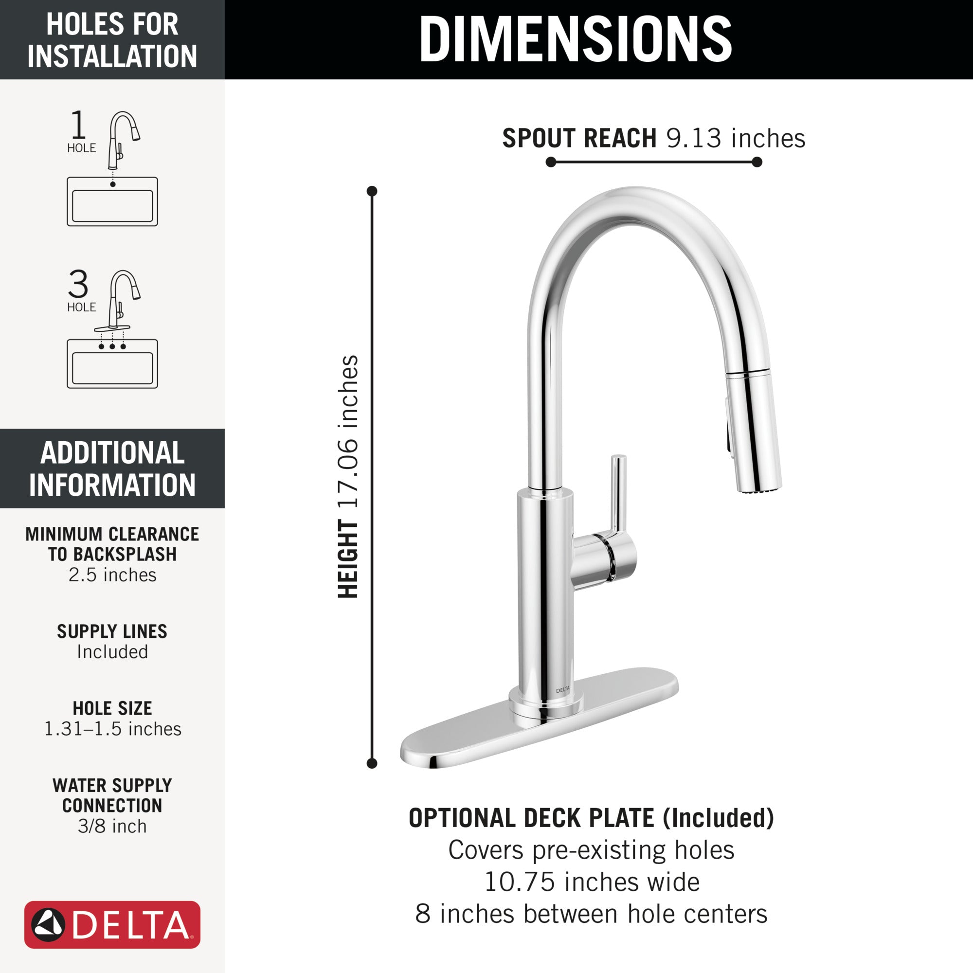 Delta 19867LF Nicoli Single Handle Pull-Down Kitchen Faucet