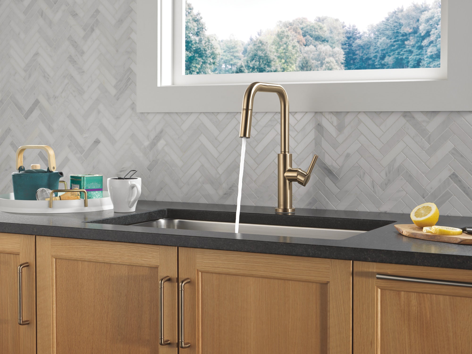 champagne bronze kitchen faucet