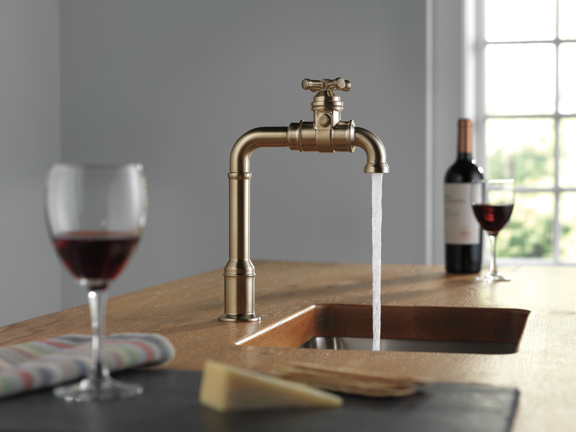 champagne bronze kitchen faucet