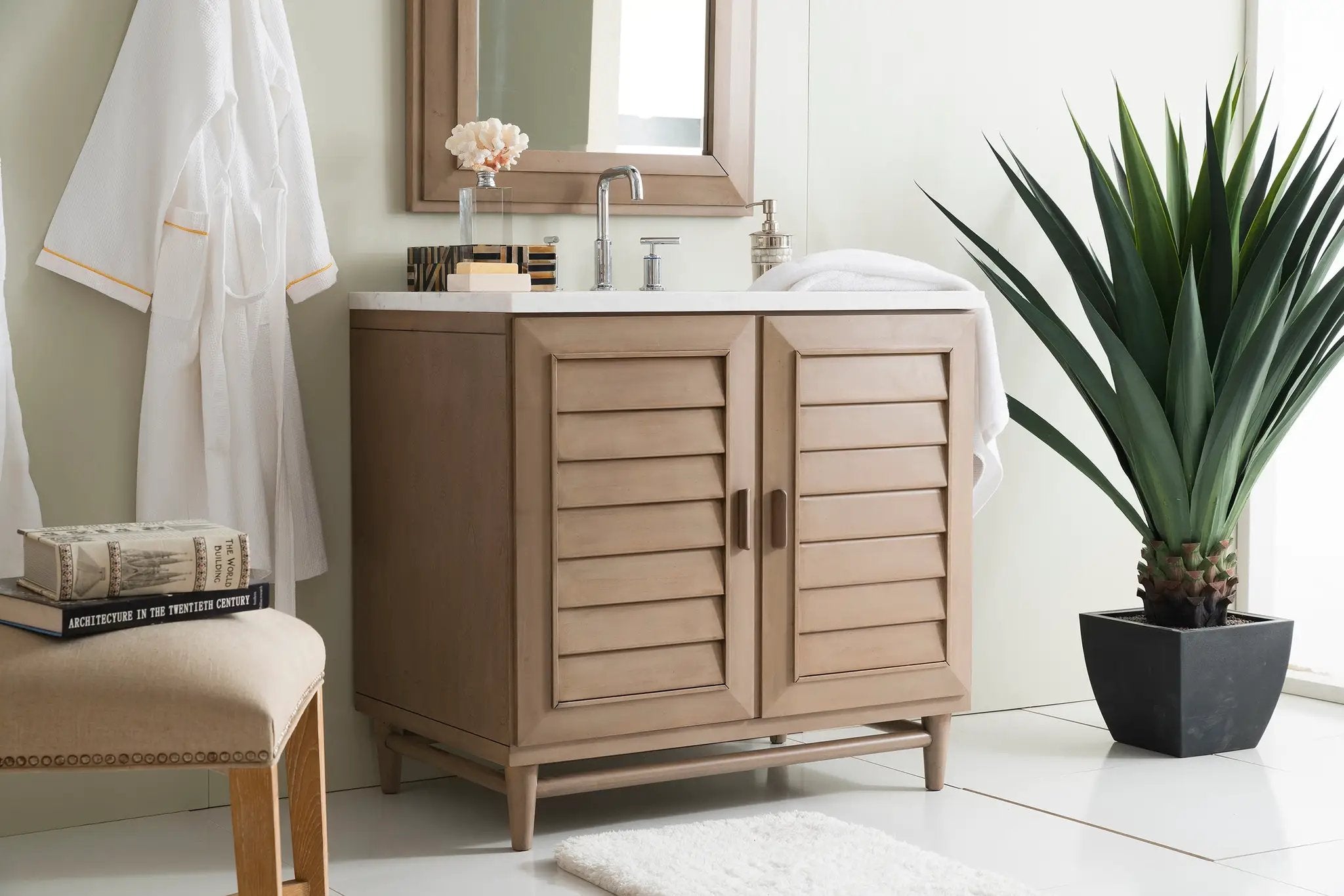 whitewashed walnut vanity
