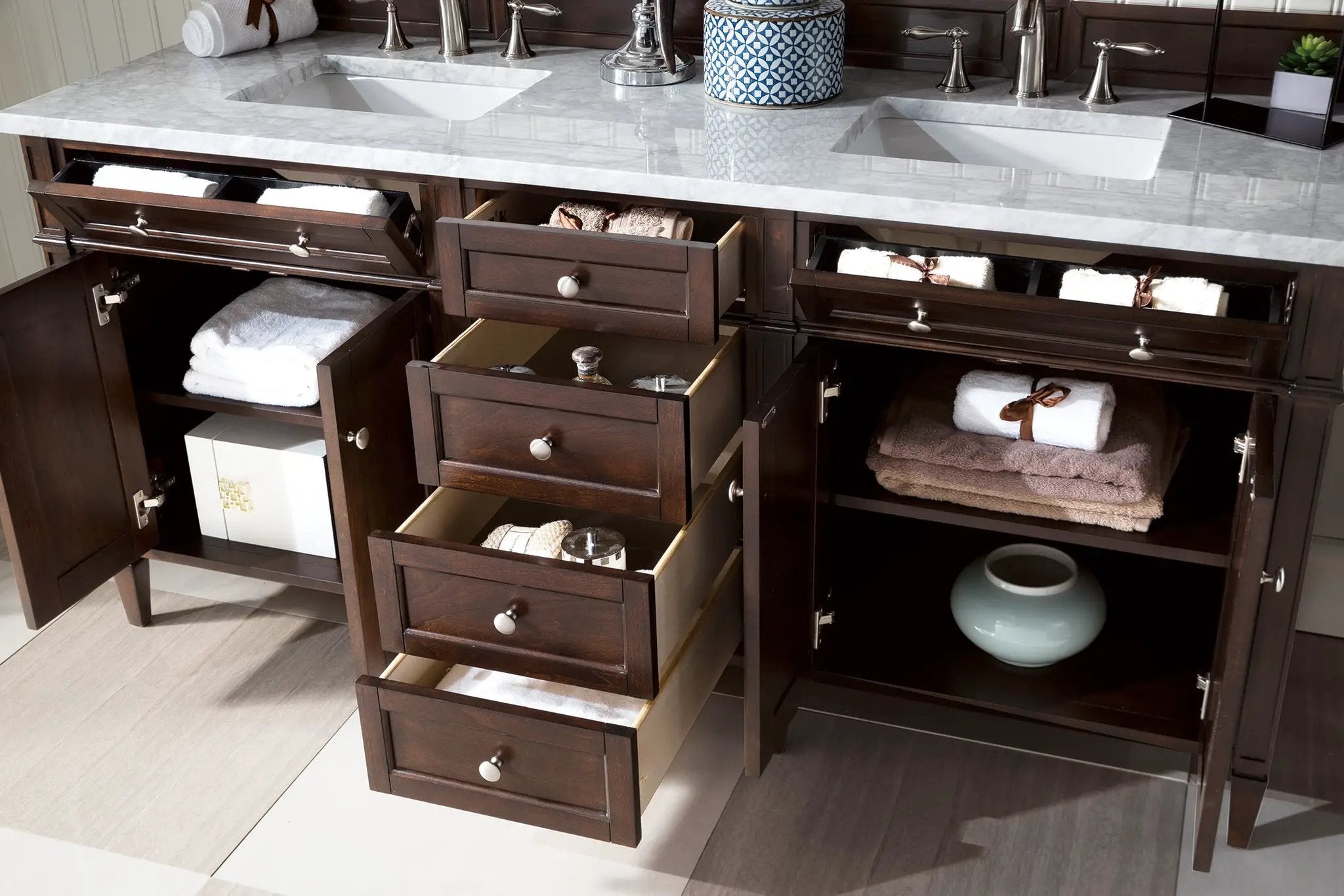 burnished mahogany vanity