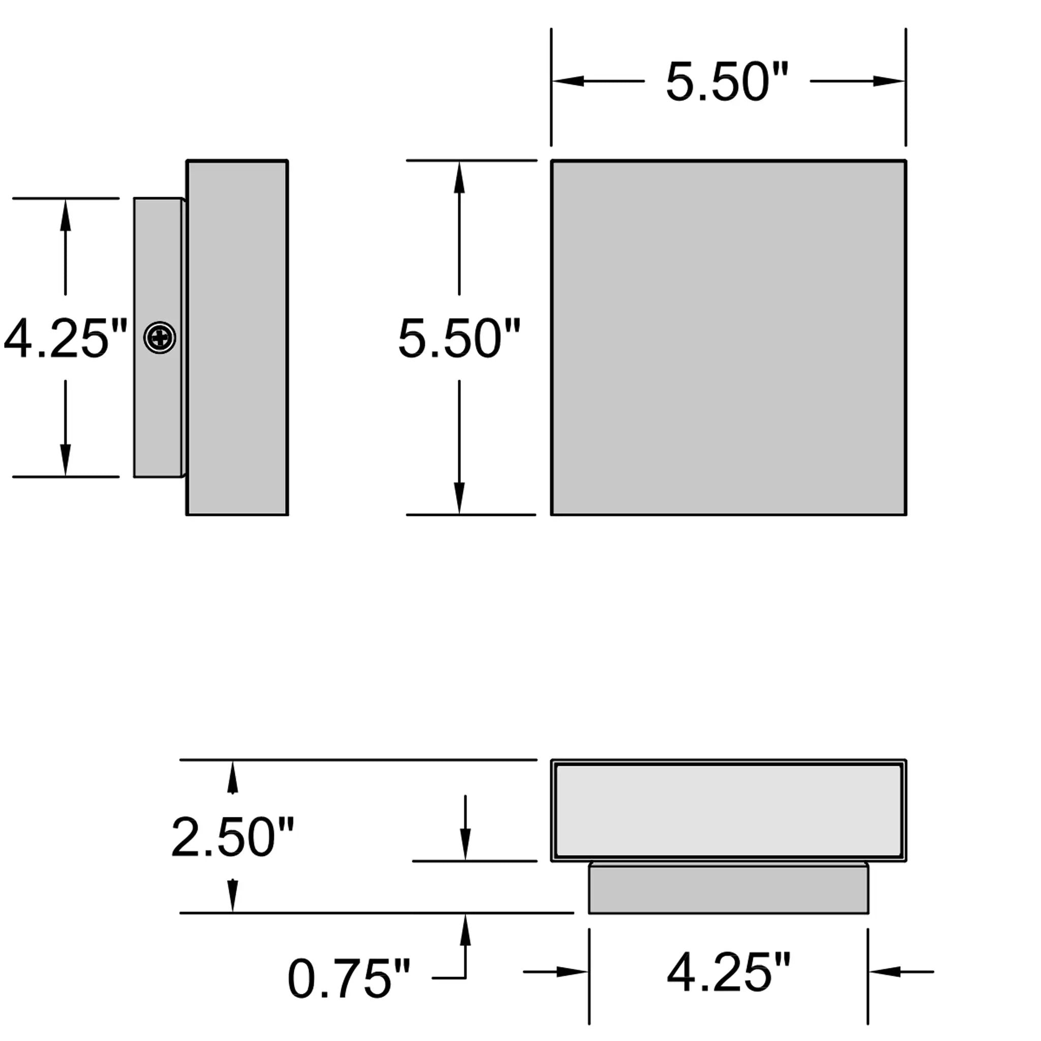 black led wall mount