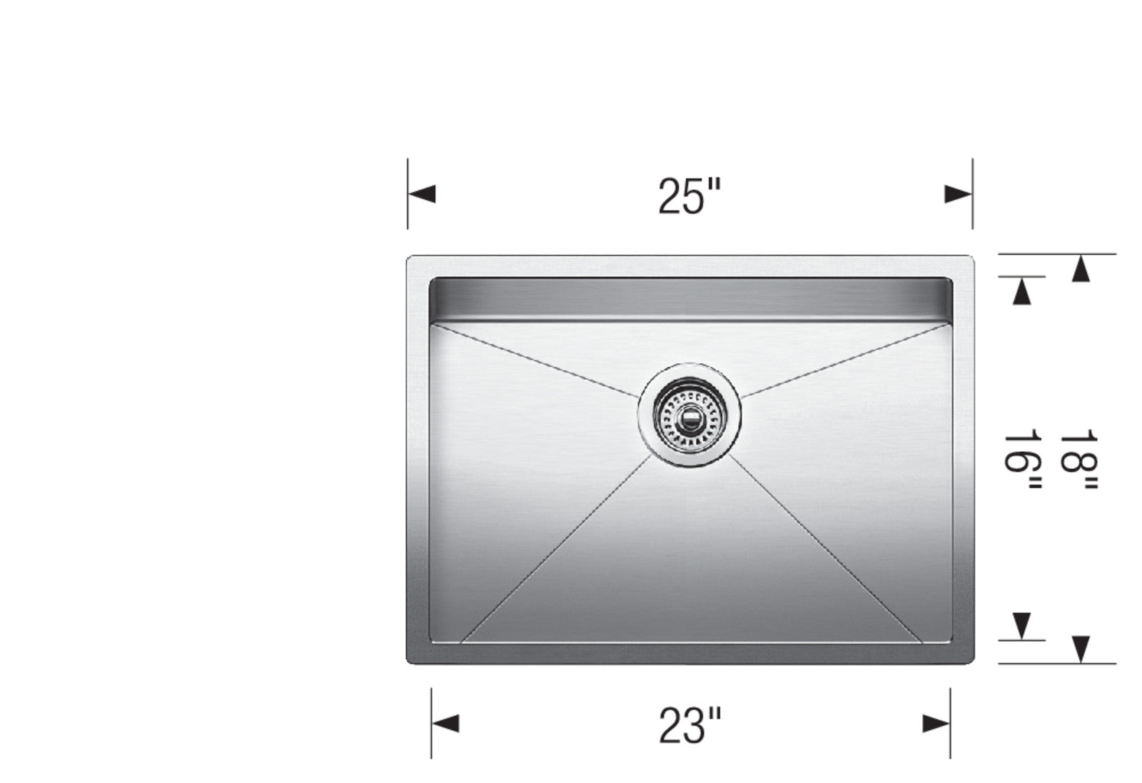 satin polish stainless steel sink